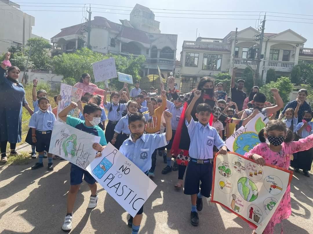 Earth Day Rally by Kindergarten Students