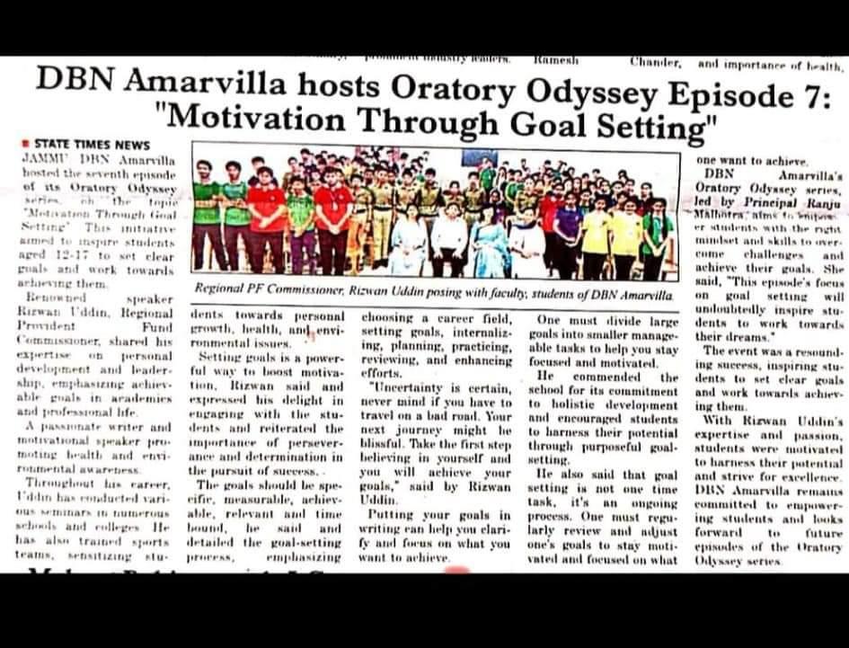 DBN AMARVILLA HOSTED THE FIFTH EPISODE OF ORATORY ODYSSEY- WOMEN POWER IN VIKSIT BHARAT