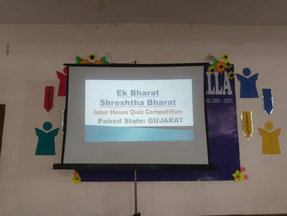 *Inter house Quiz competition* On the theme *Ek Bharat Shreshth Bharat*
