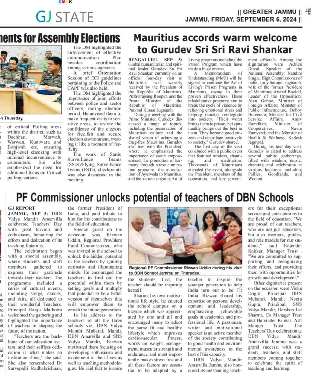 PF COMMISSIONER UNLOCKED THE POTENTIAL OF THE TEACHERS OF DBN SCHOOLS ON TEACHERS DAY