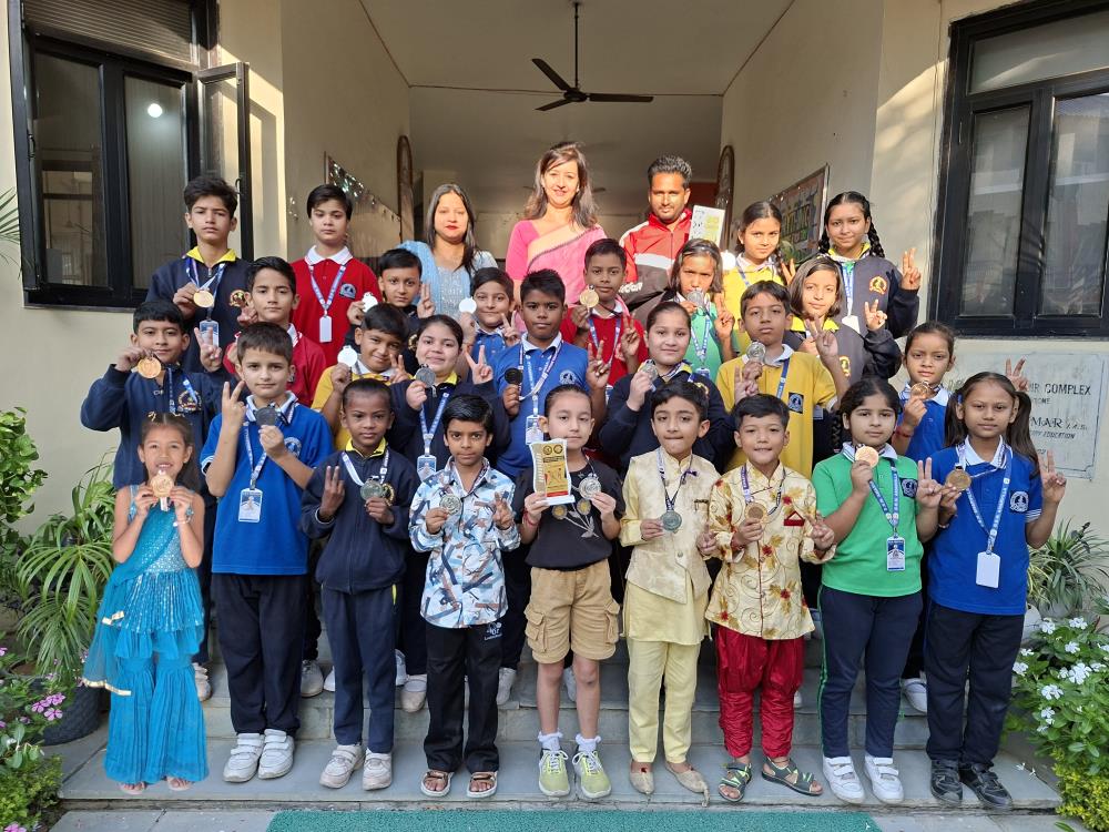 DBN Amarvilla School Wins Overall Trophy at Jammu Division Karate Championship 2025!